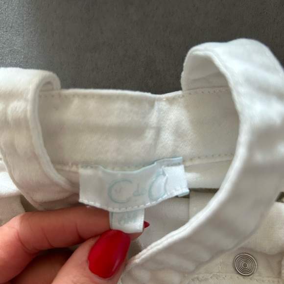 CdeC French brand: Baby shorts overalls in white - perfect for Easter! Size 6m - Picture 3 of 3